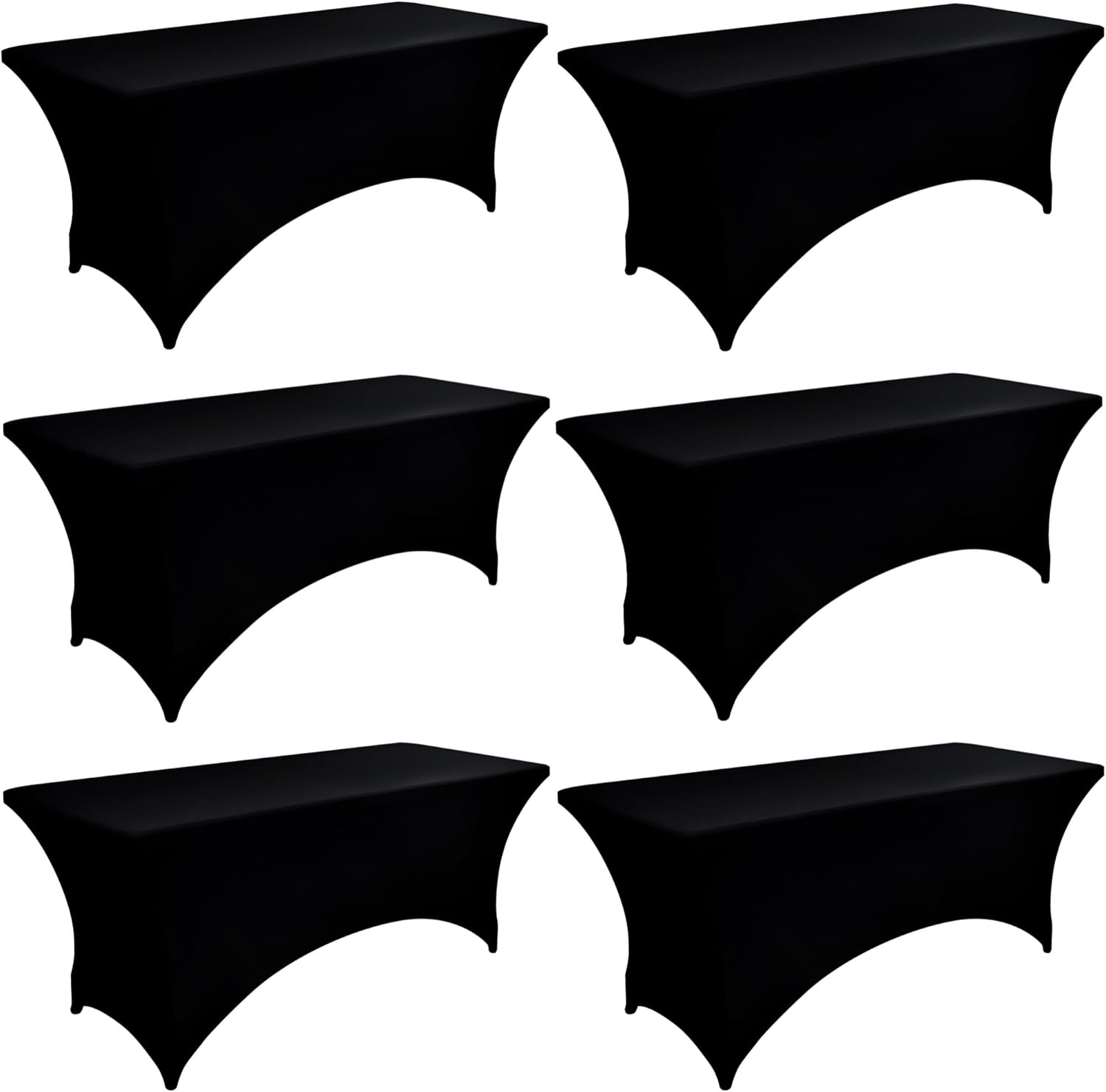 4ft Spandex Black Table Covers - Perfect for Events and Parties
