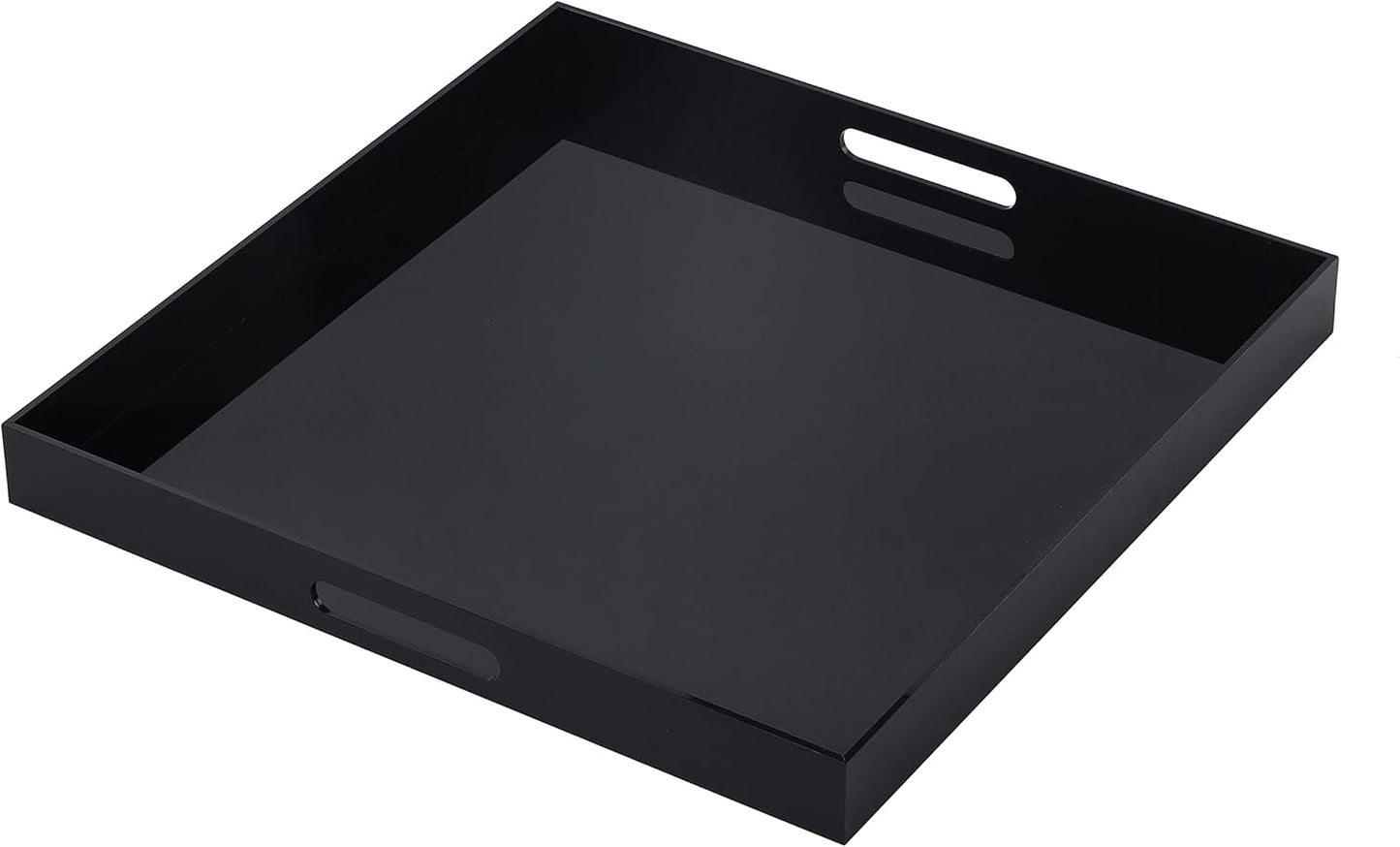 Clear Oversize Acrylic Serving Tray with Handles for Any Occasion