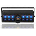 6 Gang Rocker Switch Box with PD Type C and Voltmeter - Weatherproof
