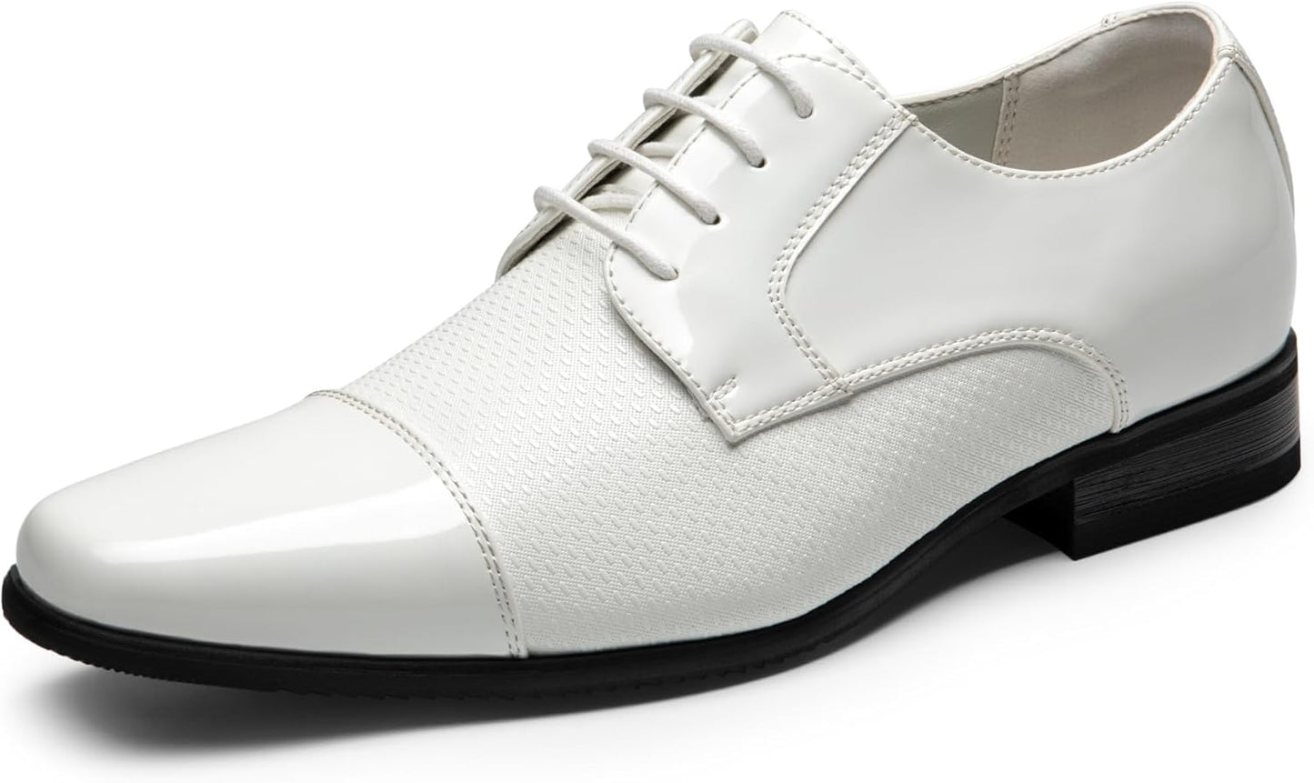 Bruno Marc Men's Patent Tuxedo Dress Shoes for Formal Events