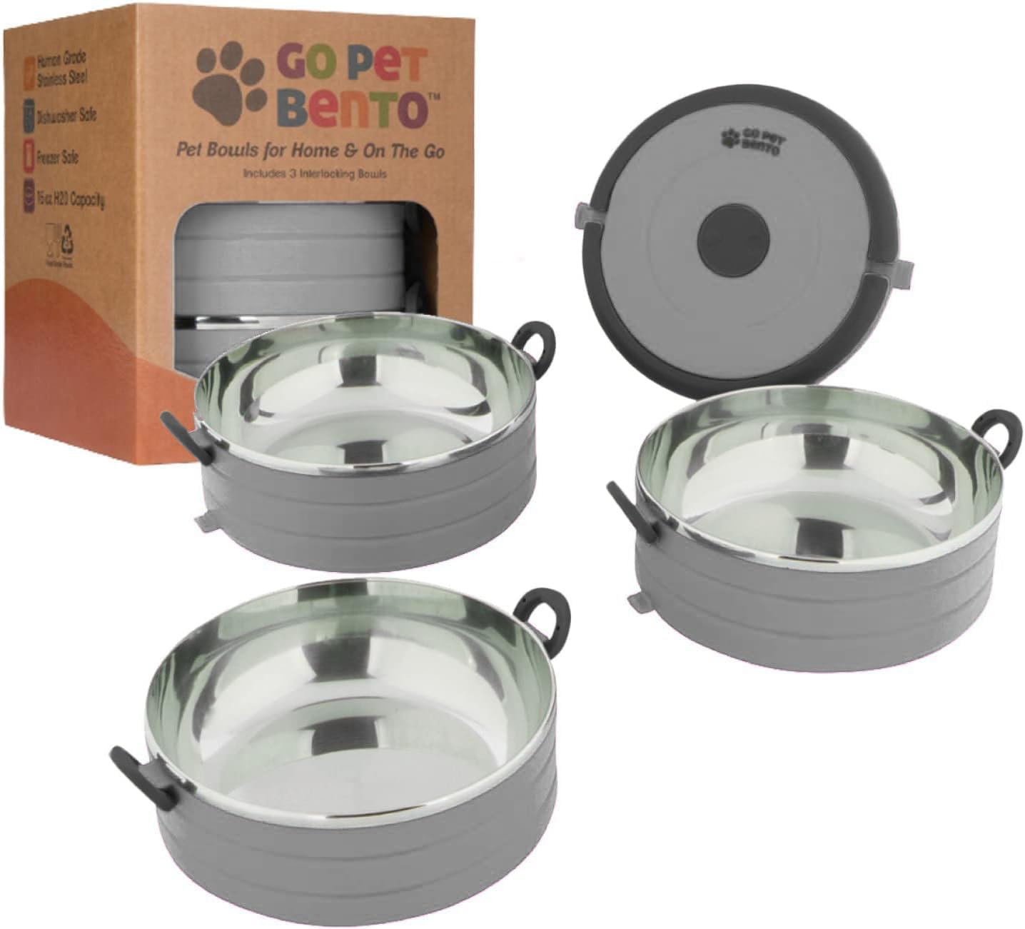 Healthy Human Travel Pet Bento Bowls - Perfect for Pets on the Go