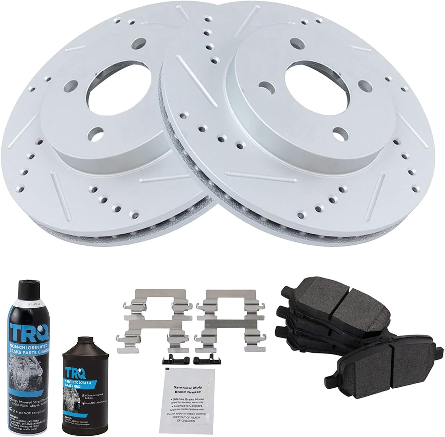 TRQ Front Brake Pad & Rotor Kit for Chevrolet Cobalt & G5
