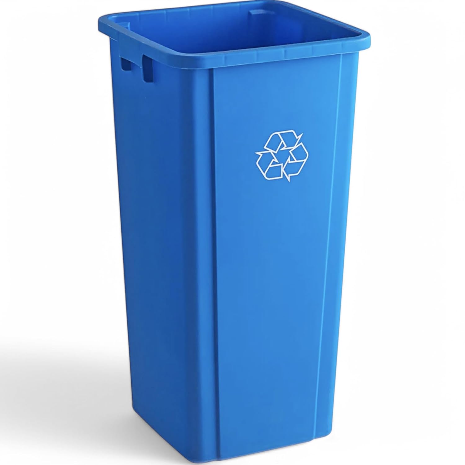 23 Gallon Blue Square Plastic Trash Can for Commercial Use