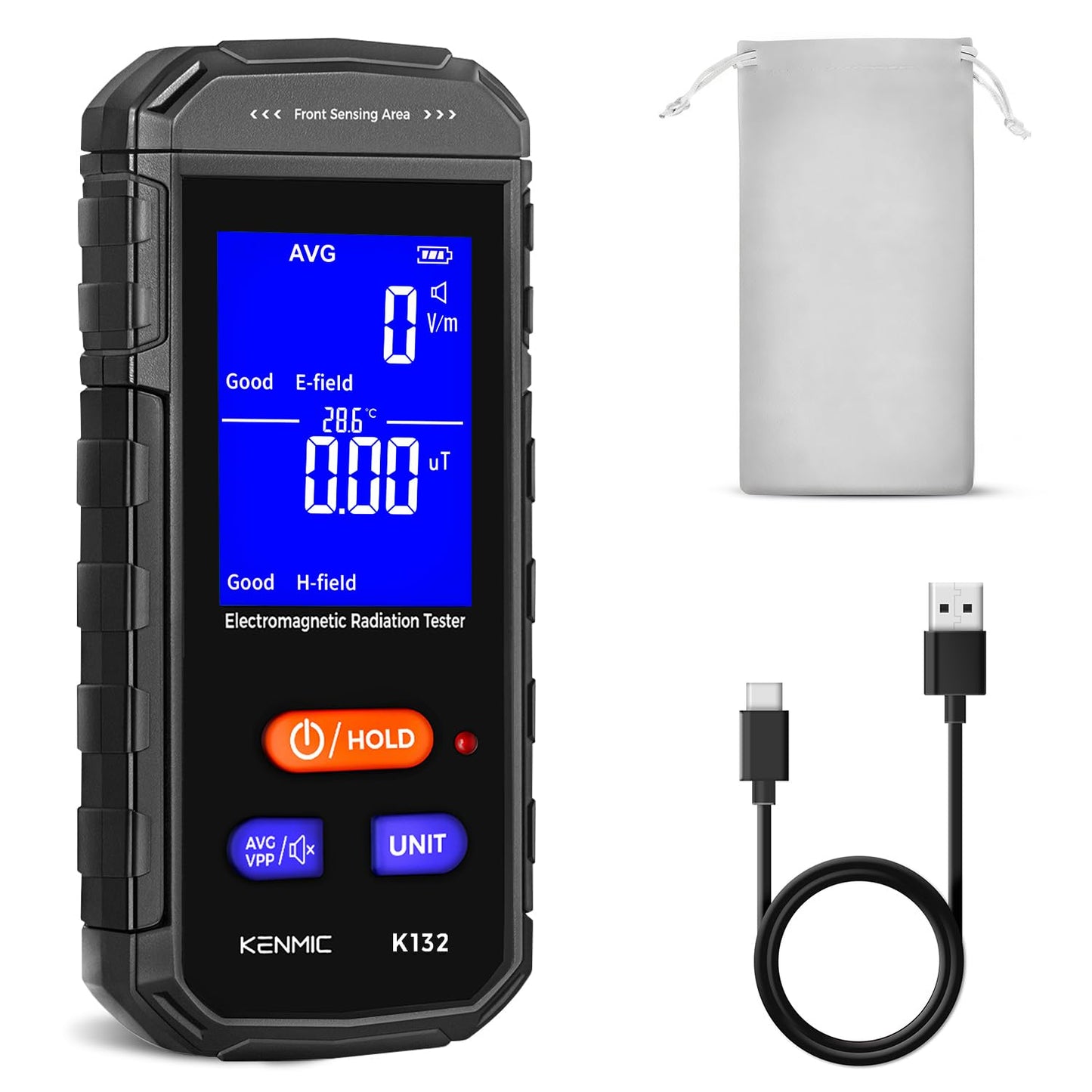 EMF Meter - Rechargeable Handheld Electromagnetic Field Detector