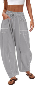 Womens Barrel Sweatpants High Waisted Wide Leg Pants - Comfortable all