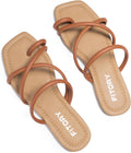 FITORY Women's Slide Sandals Flat Toe Ring Thongs (Style VHM5)