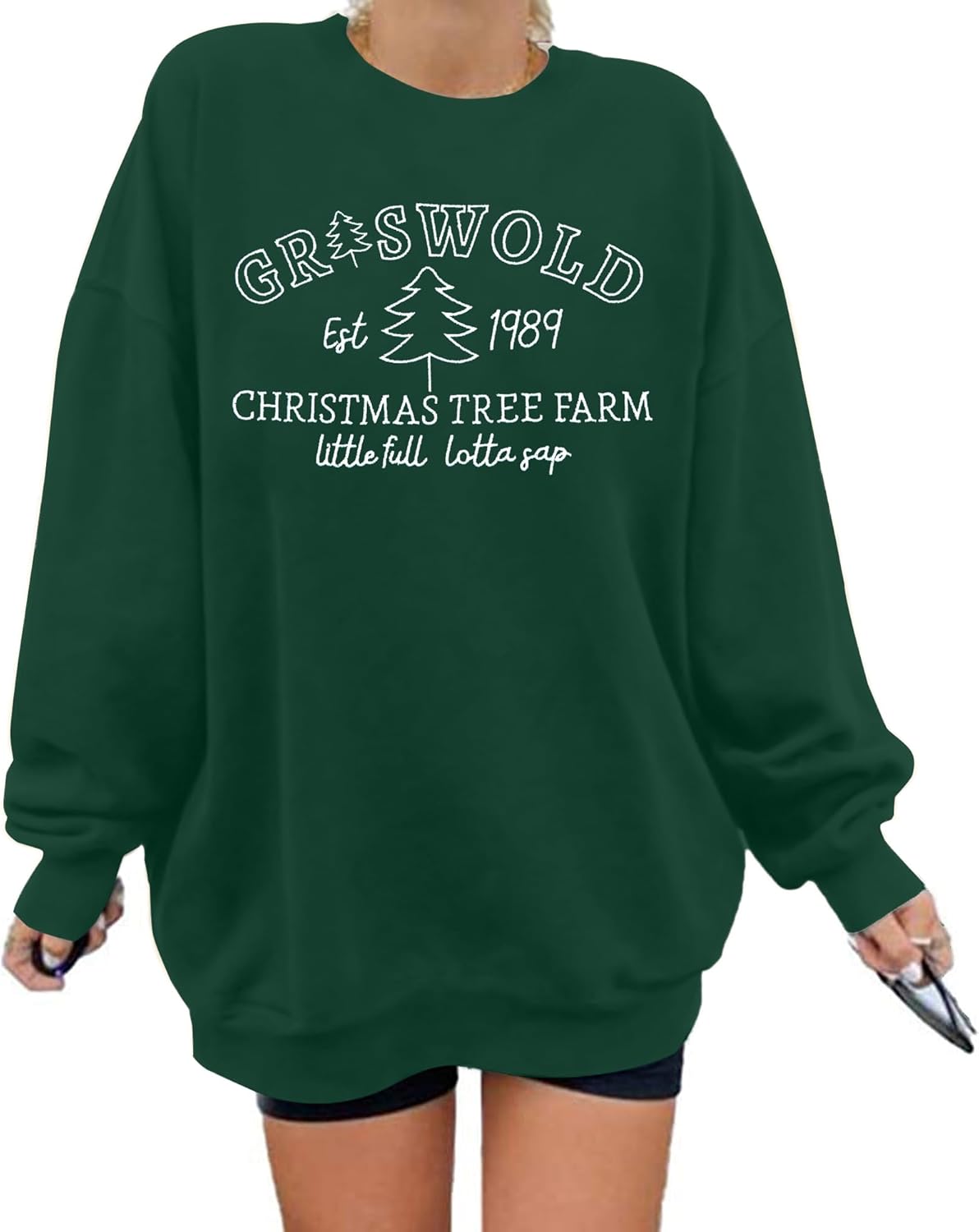 Womens Christmas Tree Farm Vacation Sweatshirt