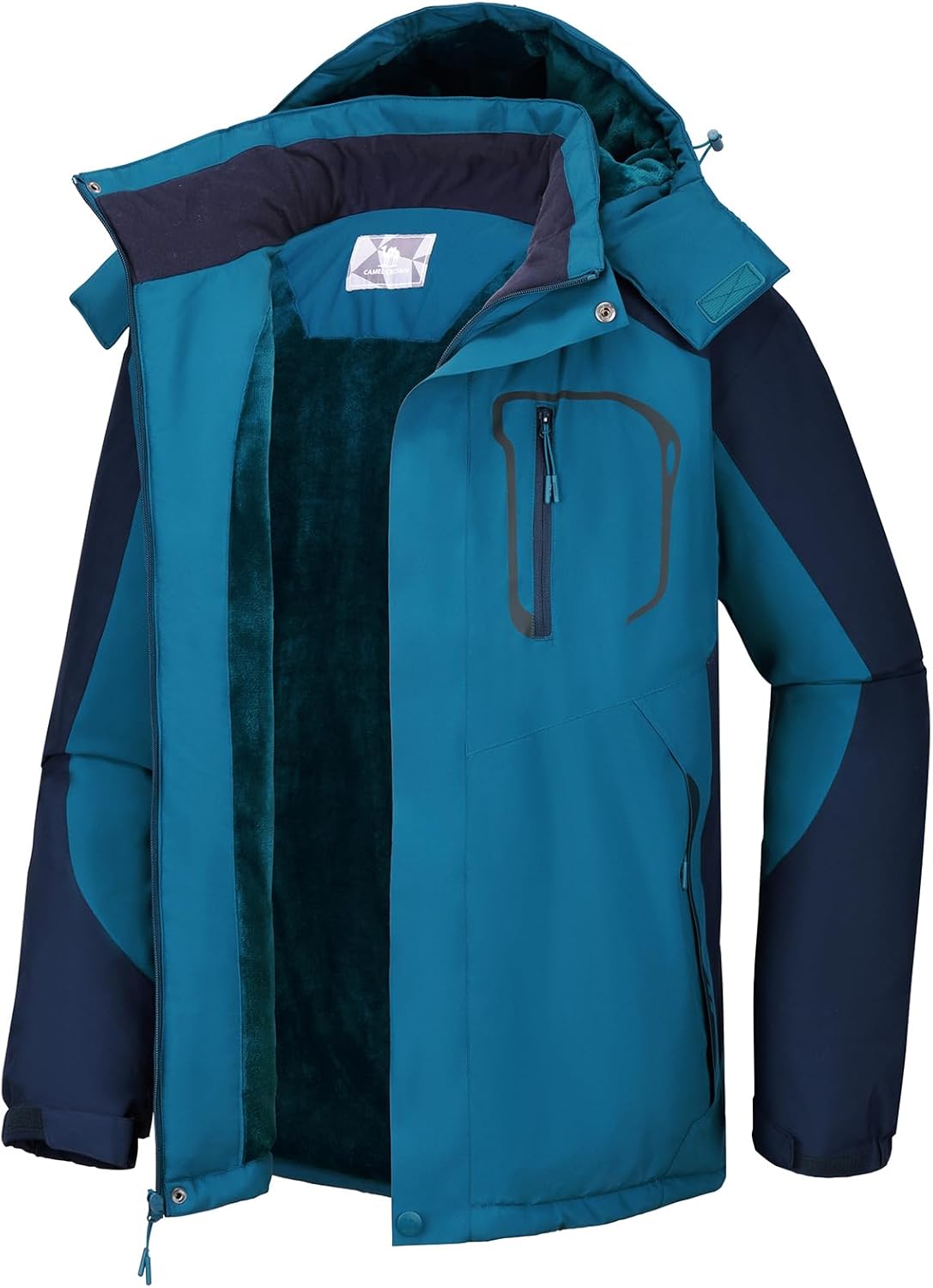 CAMEL CROWN Waterproof Ski Snow Jacket | Warm Fleece Lining