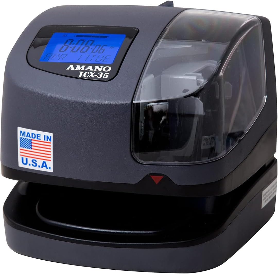 AMANO TCX-35 Time Clock for Employees - Reliable Punch Clock