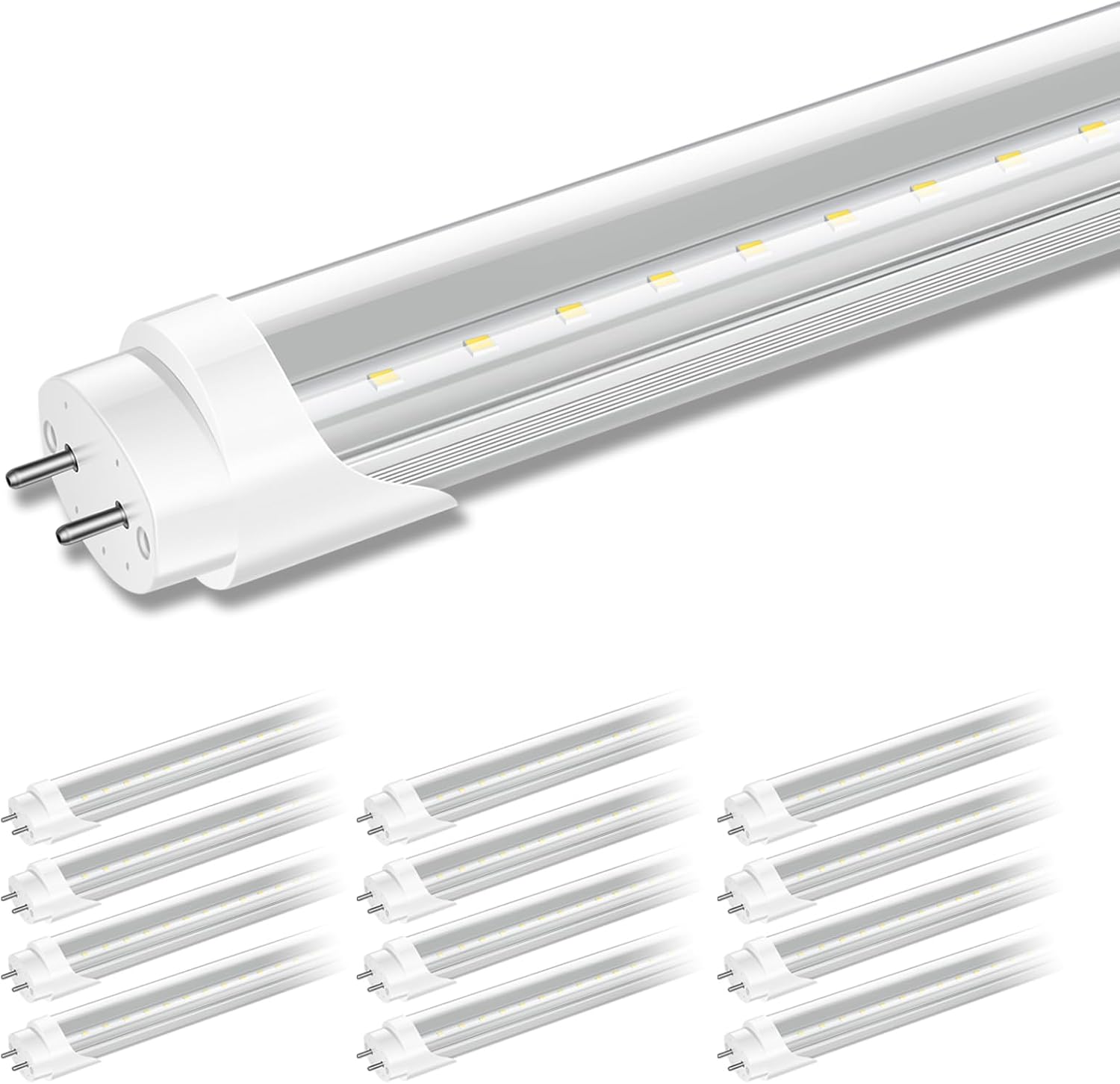 12 Pack T8 LED Bulbs 4 Foot, 24W Bright Daylight Replacement