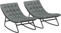 Outdoor Rocking Chairs Set of 2 with Thick Cushions - Cozy Patio
