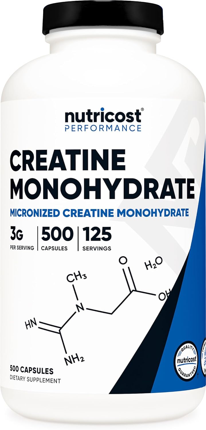 Nutricost Micronized Creatine Monohydrate 3000mg for Performance