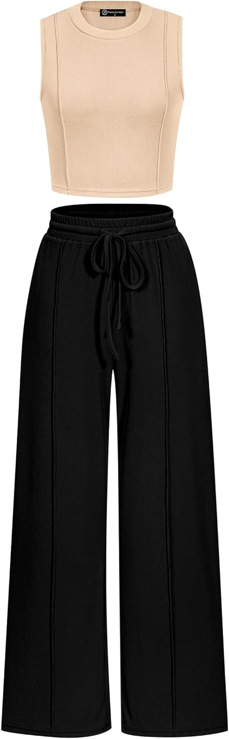 PRETTYGARDEN Women's Summer 2 Piece Loungewear Set for Comfort