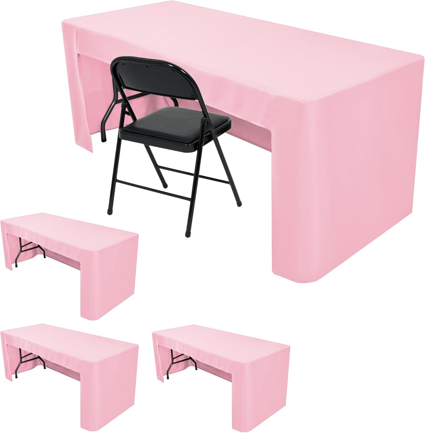 HolidayIdeas Open Back Fitted Tablecloths for 6 Foot Tables