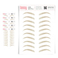 5 Pack Temporary Eyebrow Tattoos Curved Blonde - Natural Strokes
