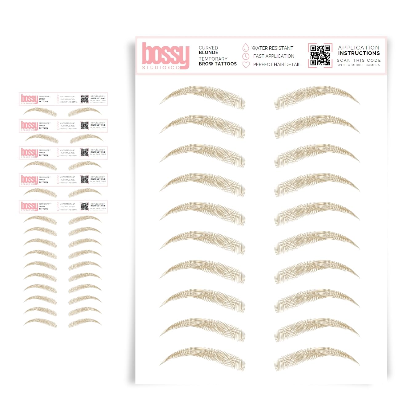 5 Pack Waterproof Eyebrow Tattoos for Natural Hair-Like Brows