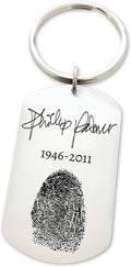 Oaklee Mae Personalized Handwriting & Thumb Print Keychain - Memorial
