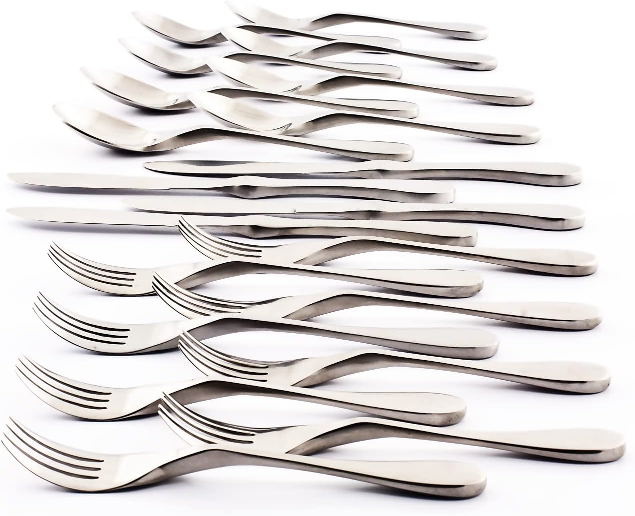 Knork Silverware Set - 20 Piece Ergonomic Matte Cutlery Set