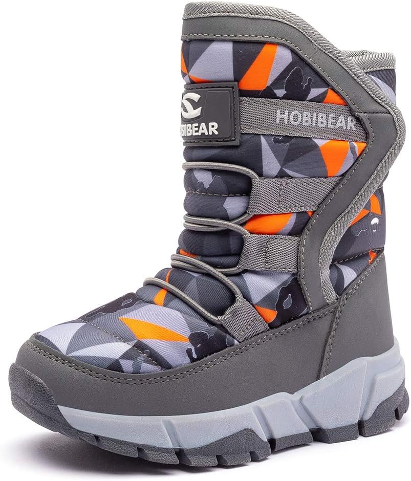 GUBARUN Boys Snow Boots Waterproof Slip Resistant Cold Weather Shoes