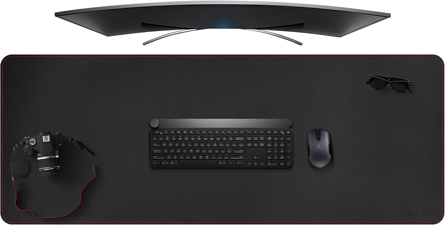 Large PU Leather Desk Pad - ZORESYN Gaming Mousepad Protector