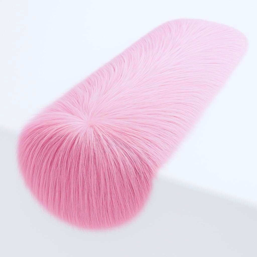 Bubble Gum Faux Fur Table Runner for Holiday and Year-Round Decor