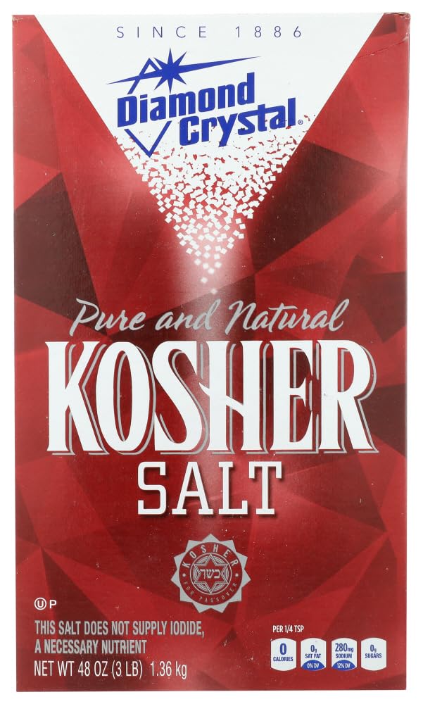Diamond Crystal Pure Kosher Salt Pack of 3 for Flavorful Cooking