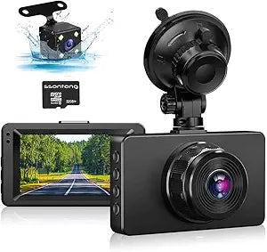 1080P Full HD Dual Dash Cam with Night Vision and G-Sensor
