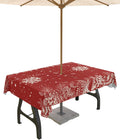 Christmas Outdoor Tablecloth with Umbrella Hole - Waterproof 60 x 102