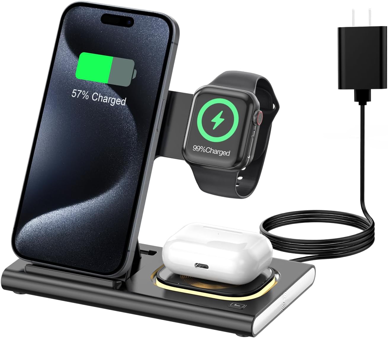 Aresh 3-in-1 Fast Charger Dock - Travel Friendly