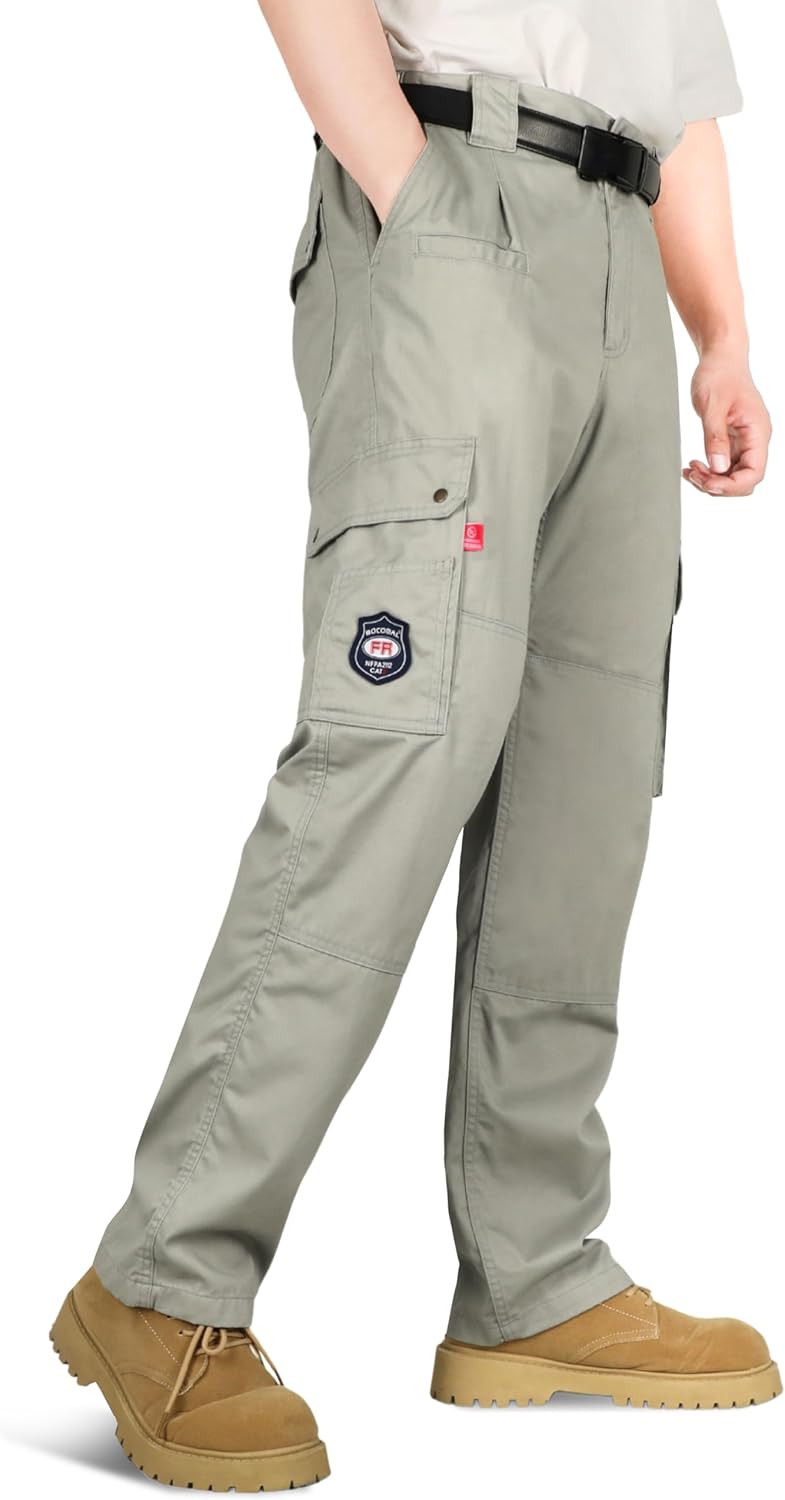 BOCOMAL FR Pants for Men Cargo Flame Resistant Utility Wear