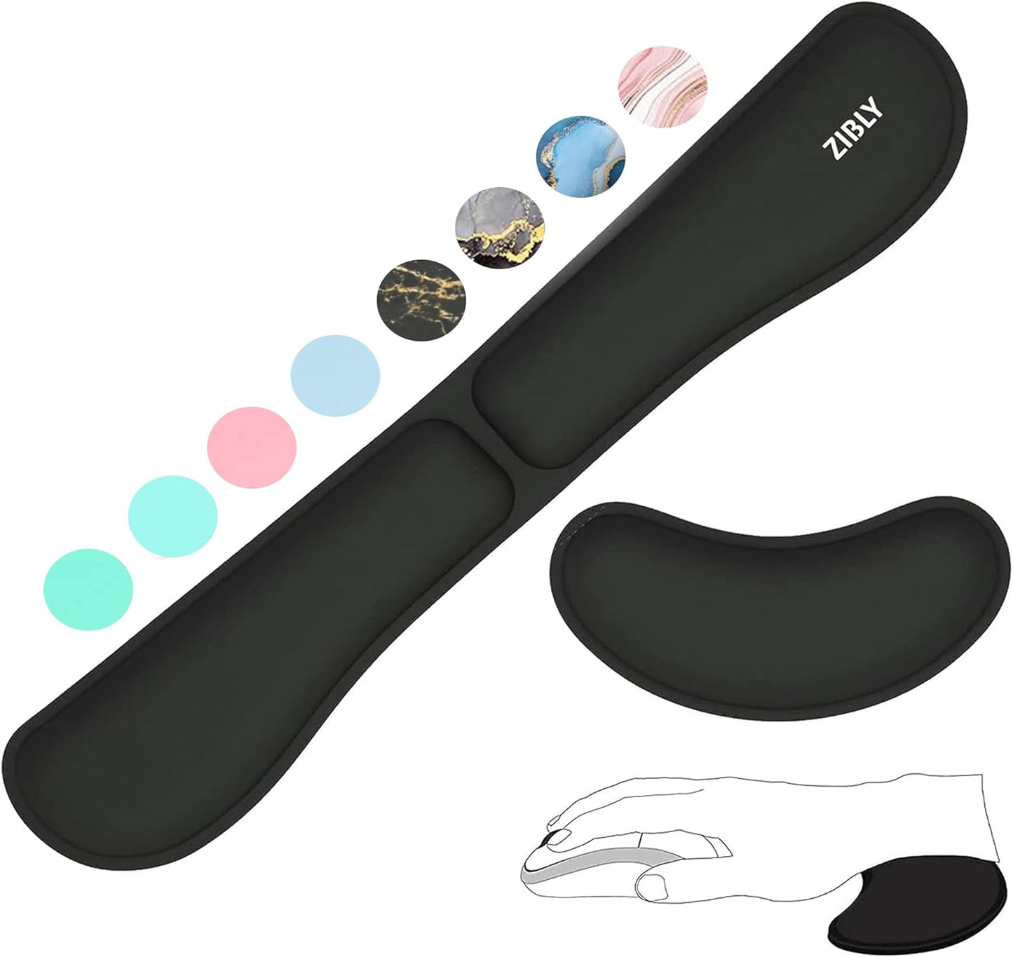 ZIBLY Gel Wrist Rests: Silky Comfort for Typing