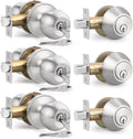 Keyed Entry Door Knob and Deadbolt Set in Satin Nickel - Secure Combo