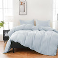 100% Organic Cotton King Duvet Cover Light Blue - 400 TC Sateen