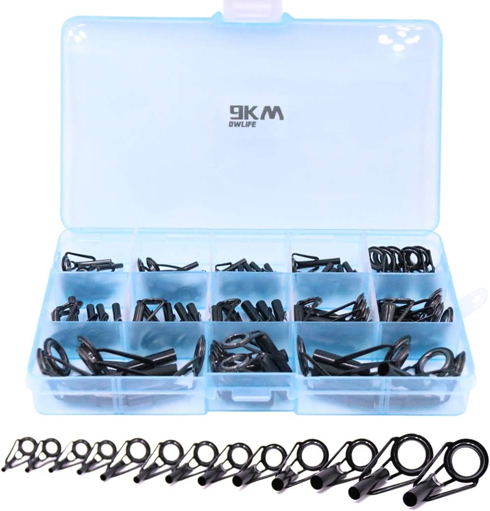 9KM DWLIFE Fishing Rod Tip Repair Kit - Durable Stainless Steel & Ceramic Ring