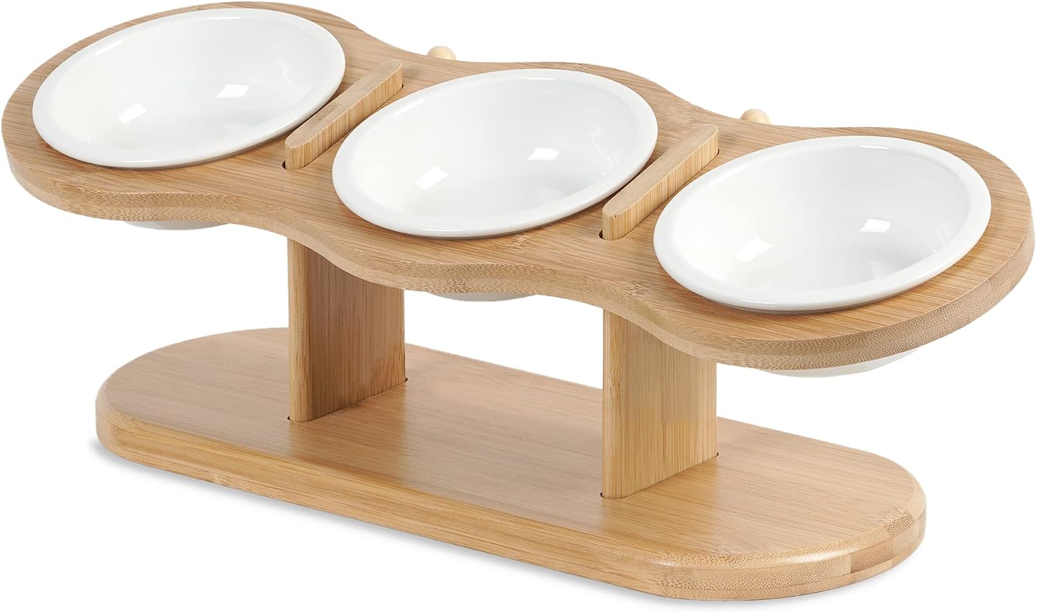 Elevated Cat Bowls with Adjustable Heights for Comfort and Style