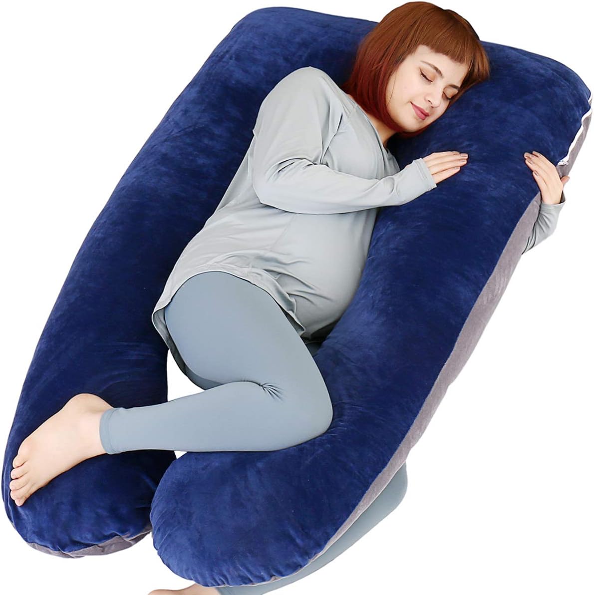 U Shaped Pregnancy Pillow for Back, Legs and Belly Support