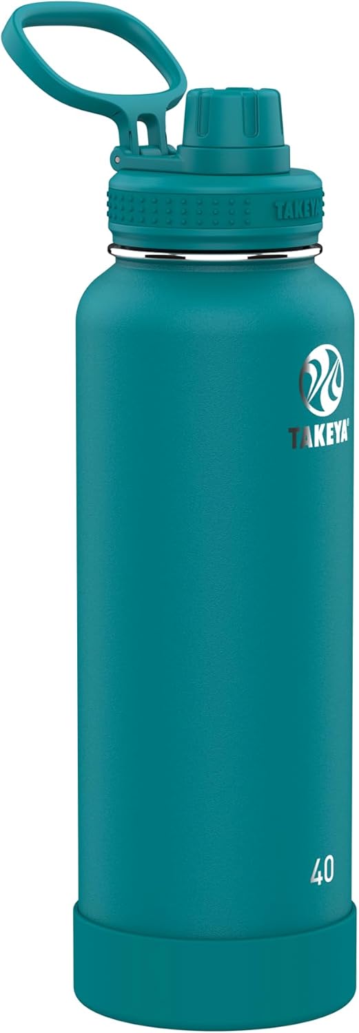 Takeya Actives Water Bottle with Spout Lid - 40 oz, Mystic Blue
