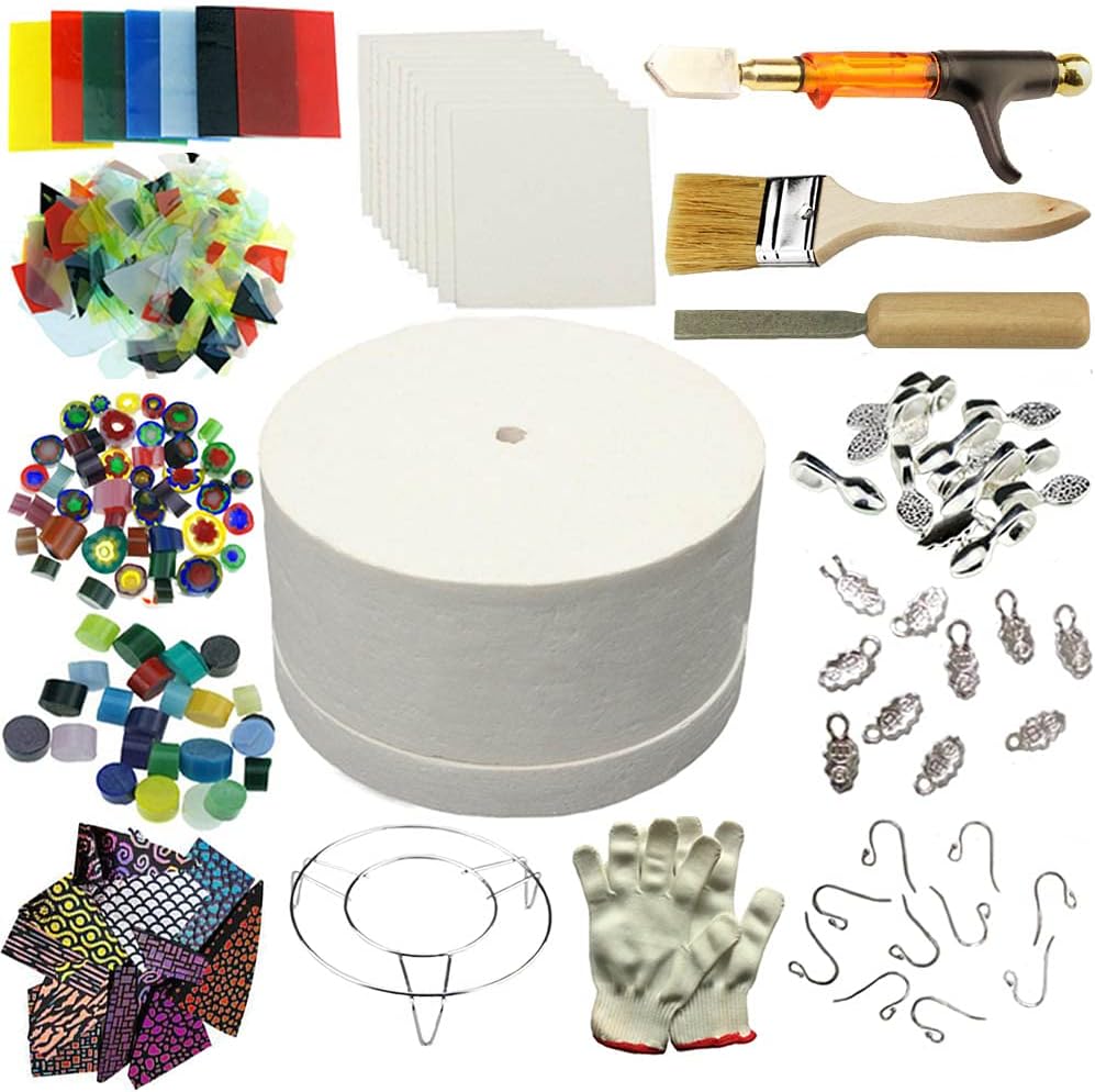 WICAND Microwave Kiln Fusing Glass Set for DIY Jewelry Making