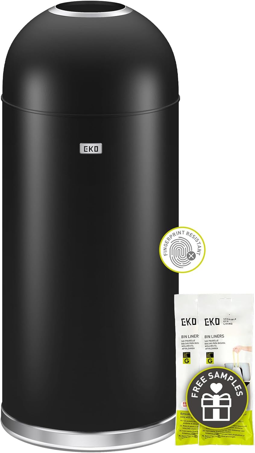 EKO Eternal 56L Large Capacity Round Open Top Trash Can