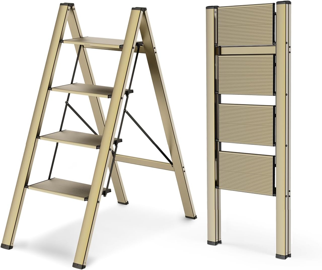 WOA WOA 4 Step Ladder - Lightweight, Foldable, and Portable
