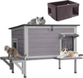 Outdoor Cat House Insulated for Winter - Weatherproof Feral Shelter
