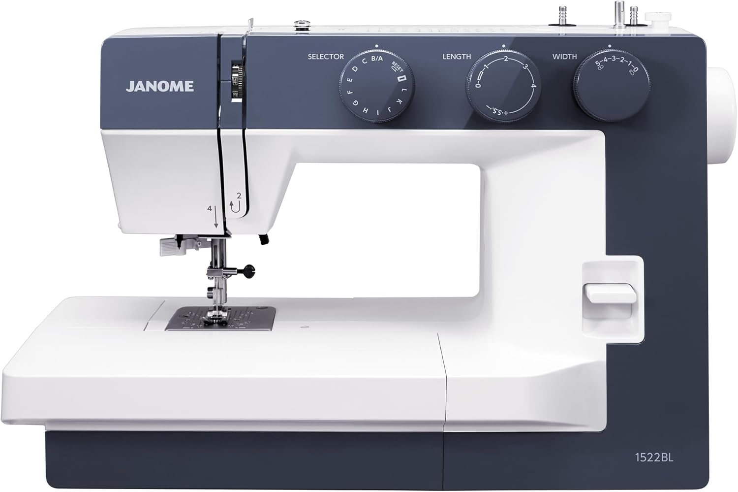 Janome 1522BL Sewing Machine with Wide Sewing Base for Versatility