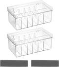 HARFINGTON Cable Organizer Box 2pcs - Clear Cord Storage Solution