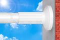White Extra Long Adjustable Curtain Rod 51-145in - No Drilling Install