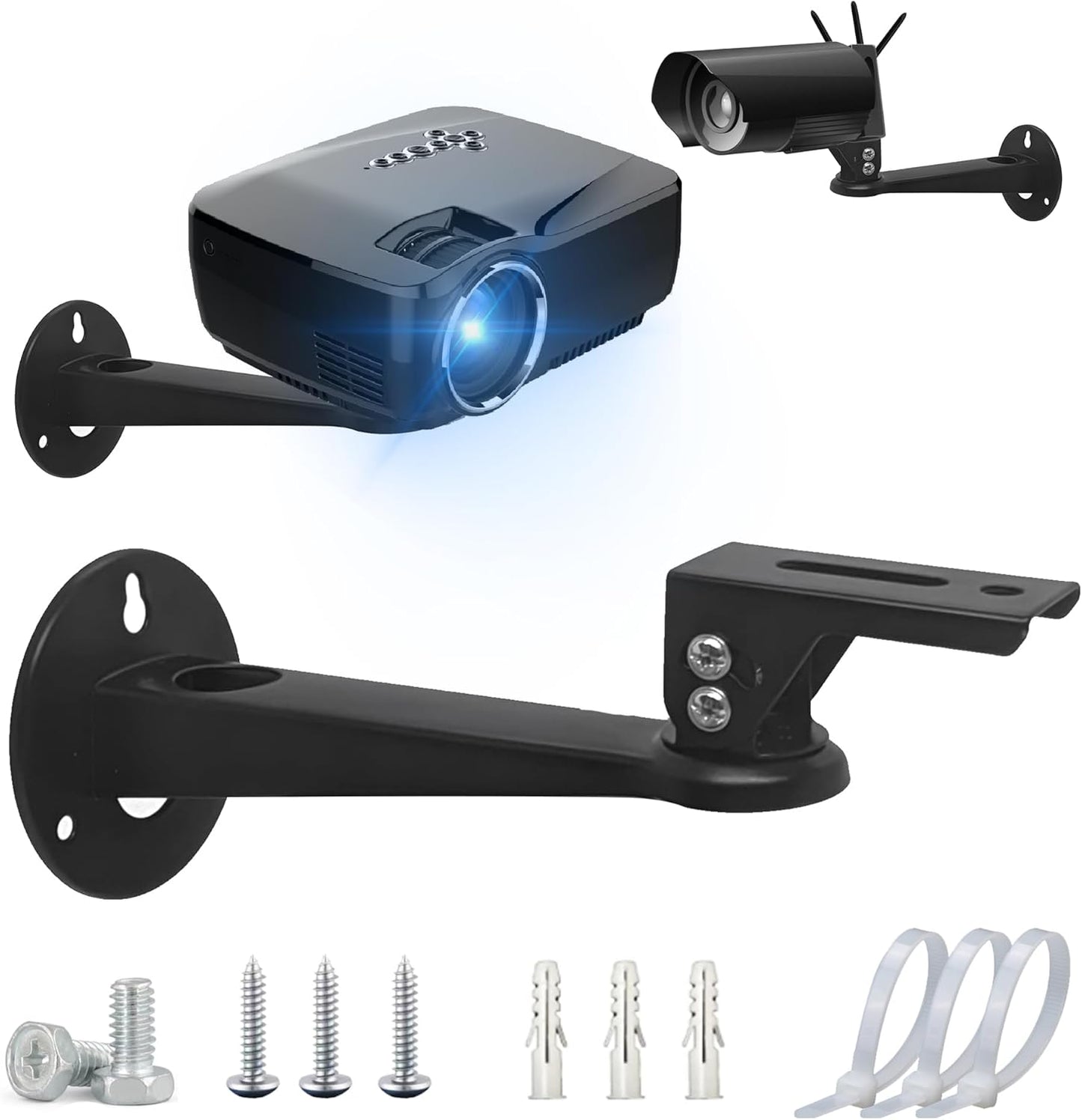 Adjustable Projector Wall Mount - 360 Rotation Stand!