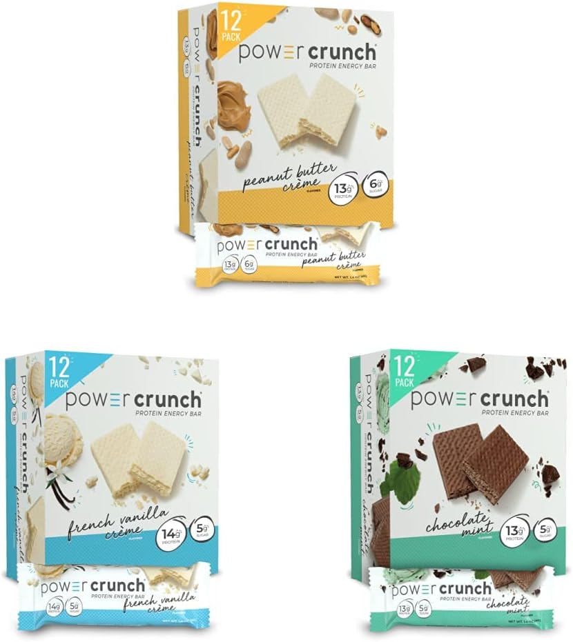 Power Crunch Protein Wafer Bars Variety Pack - Irresistible Flavors!