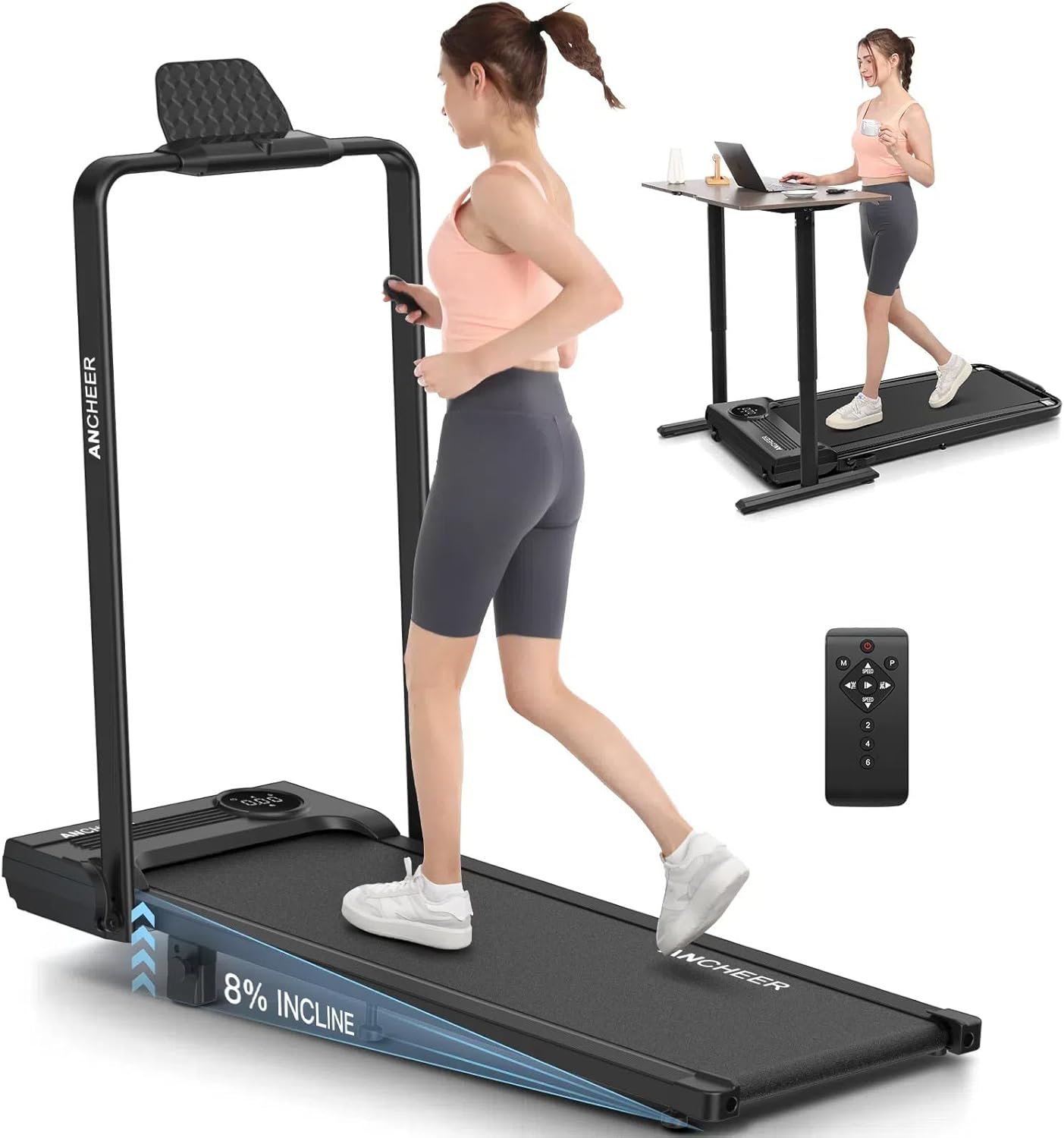 ANCHEER Walking Pad Treadmill - 4-in-1 Compact Fitness Solution