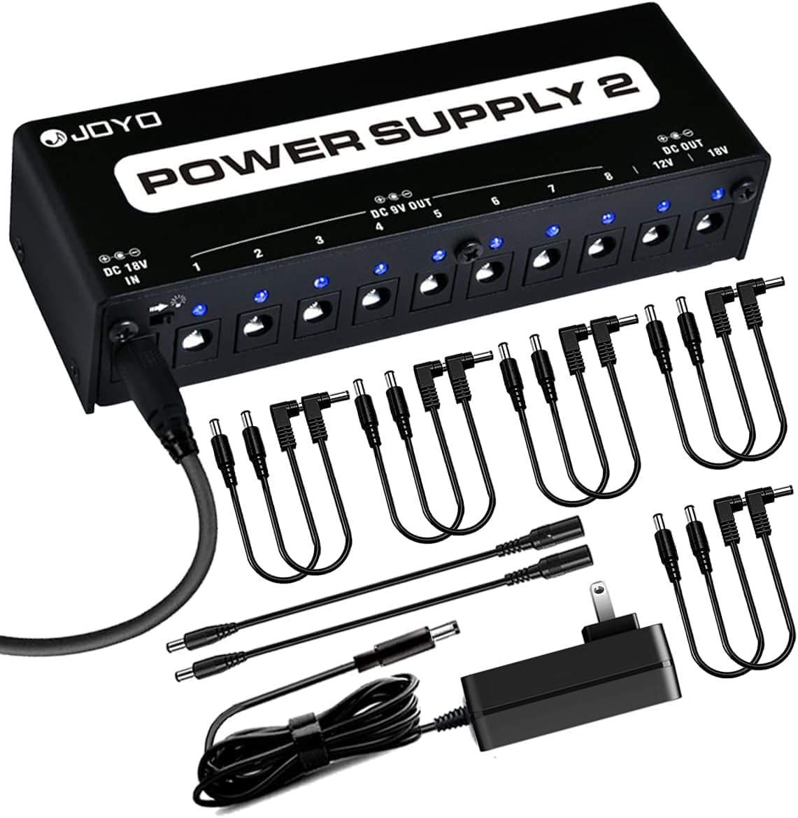 JOYO Guitar Pedal Power Supply with 10 Outputs for Effects