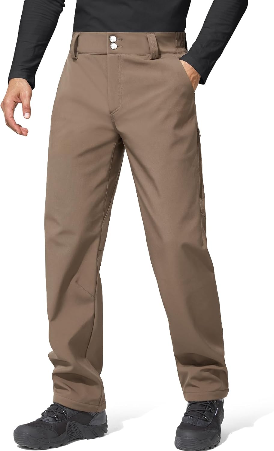FREE SOLDIER Windproof Fleece-Lined Pants for Winter Hiking