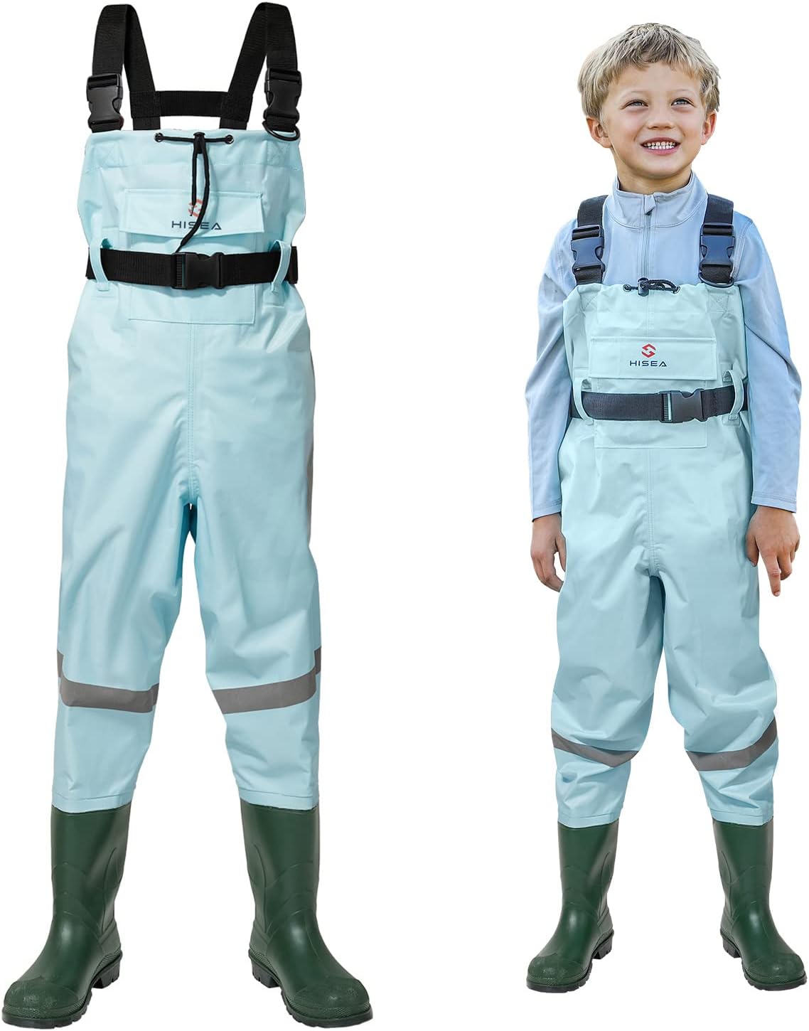 HISEA Kids Chest Waders with Boots for Outdoor Adventures